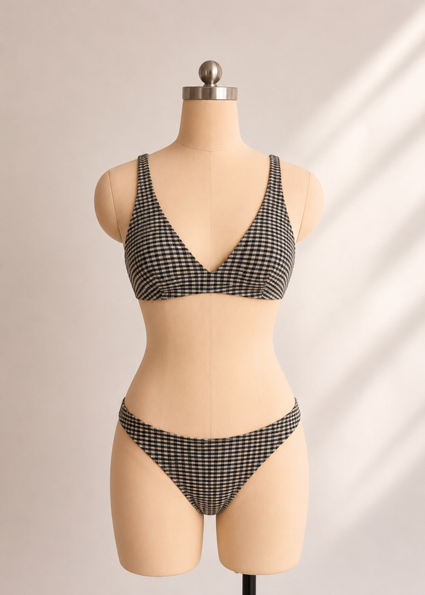 GINGHAM TRIANGLE BIKINI SET