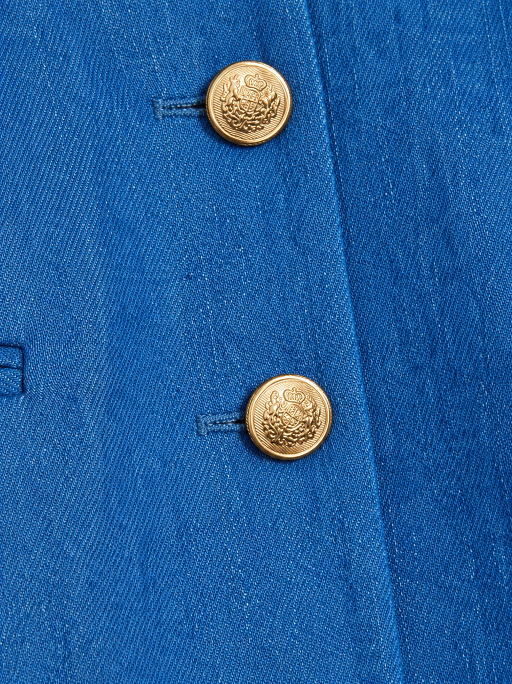 Blue Denim V-Neck Blazer