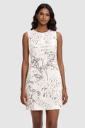 [E5] LETTER PRINT MIDI DRESS