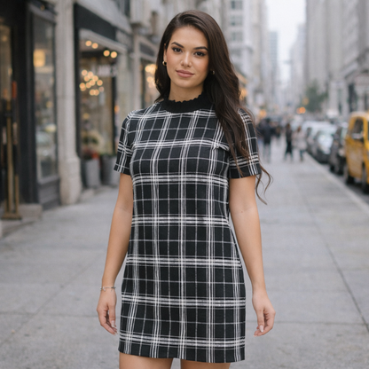 ROBE PULL CARREAUX