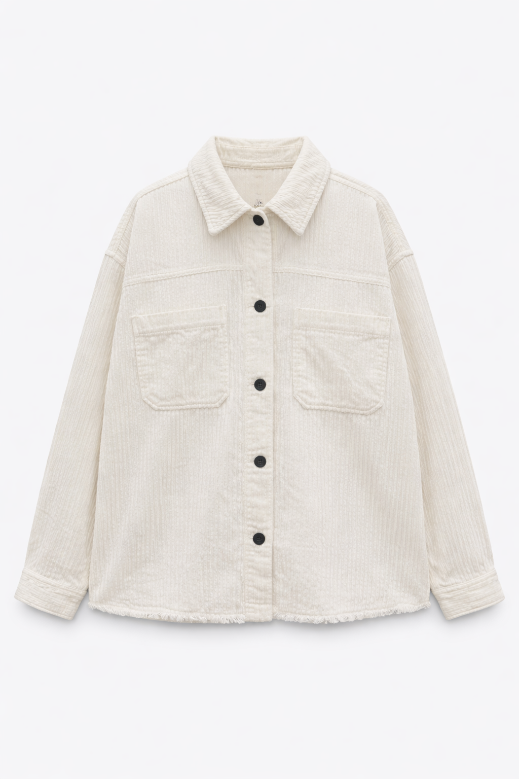 TEXTURED CORDUROY BUTTON-DOWN SHIRT JACKET