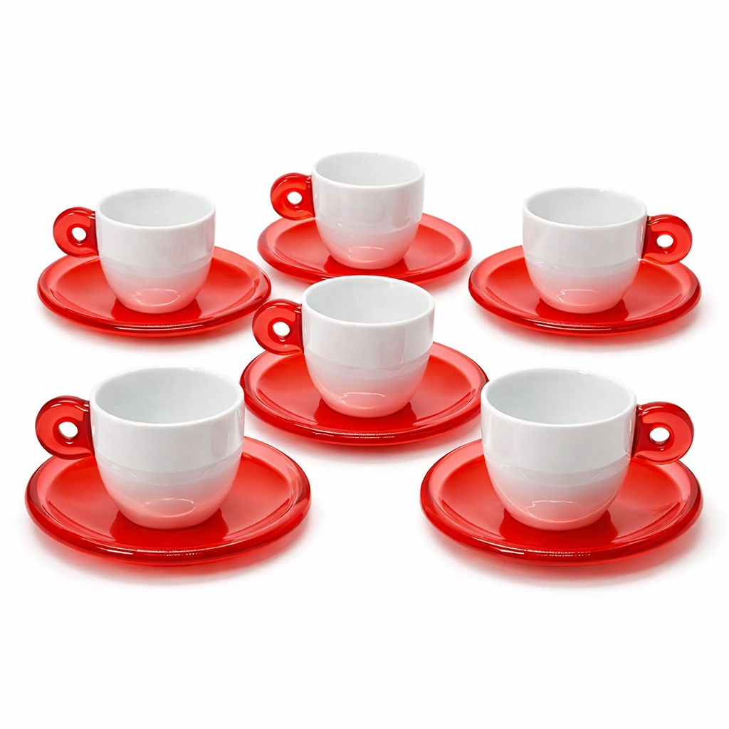 2/6 TASSES À CAFÉ AVEC SOUCOUPE EVERYDAY | GUZZINI