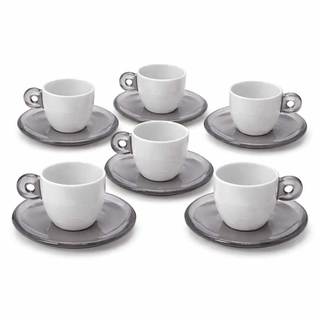 2/6 TASSES À CAFÉ AVEC SOUCOUPE EVERYDAY | GUZZINI