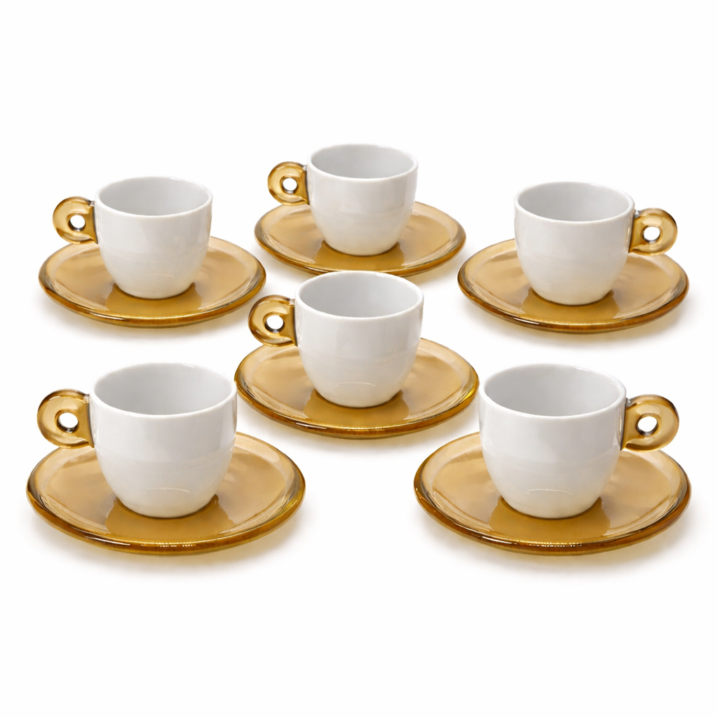 2/6 TASSES À CAFÉ AVEC SOUCOUPE EVERYDAY | GUZZINI