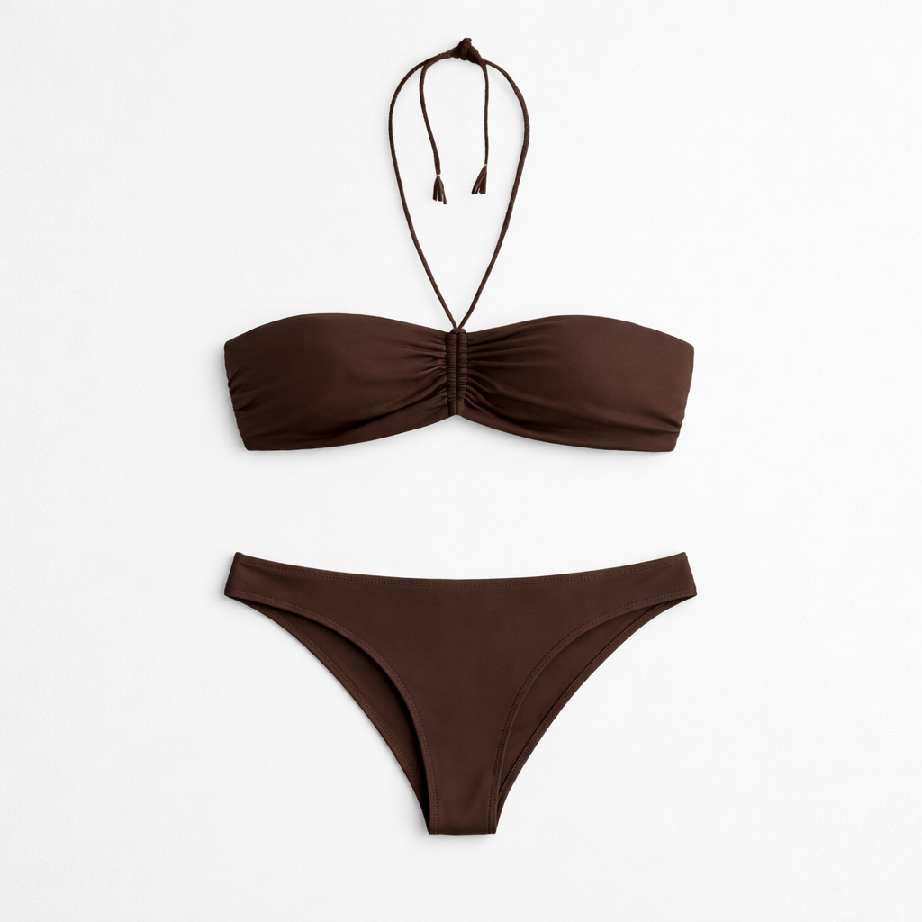 Brown Braided Bikini Set, view 1 of 5