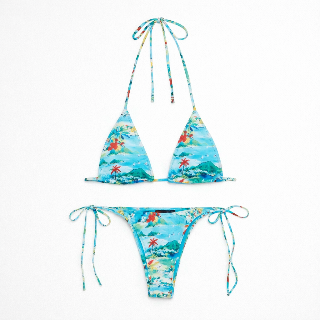 Tropical Print Bikini Set, view 1 of 5