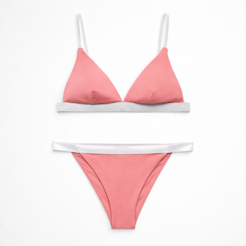 Pink Triangle Bikini Set, view 1 of 5