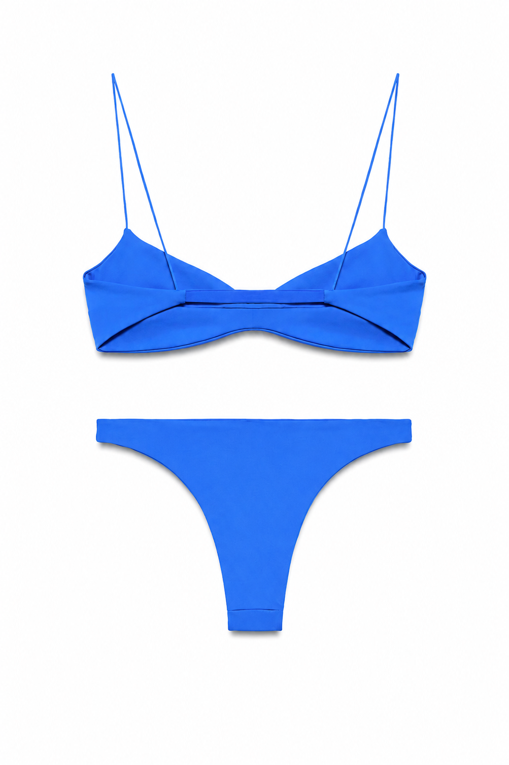 Blue Visible-Seam Bikini Top, view 3 of 4