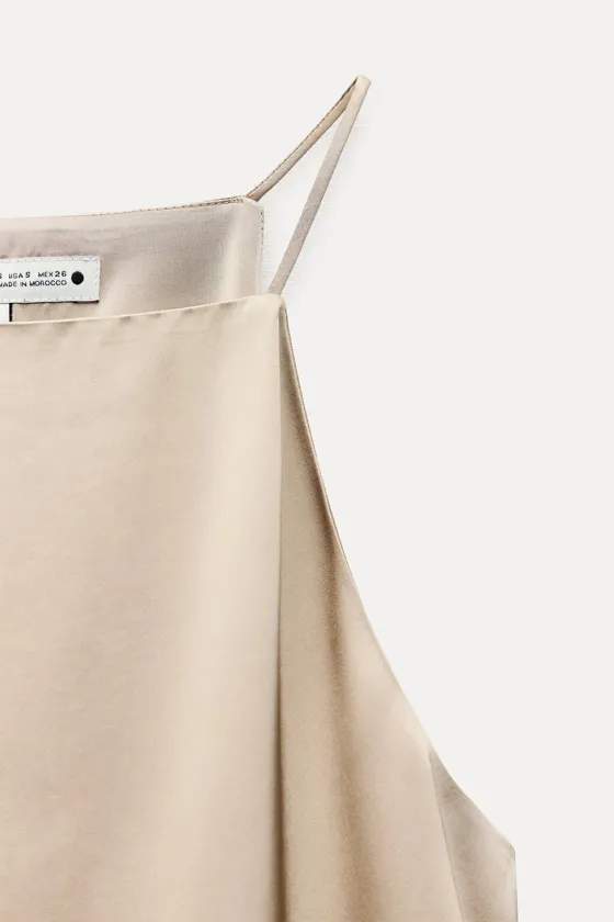 Top en satin avec col halter — ZW COLLECTION