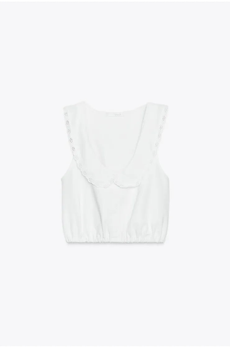 [C6] STRUCTURED V-NECK TOP