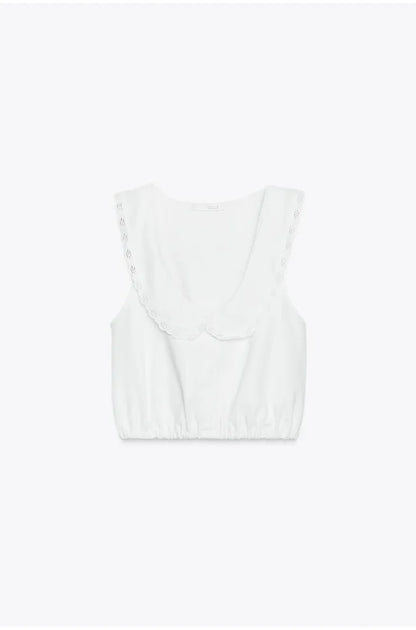 STRUCTURED V-NECK TOP