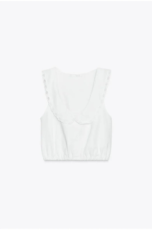 STRUCTURED V-NECK TOP