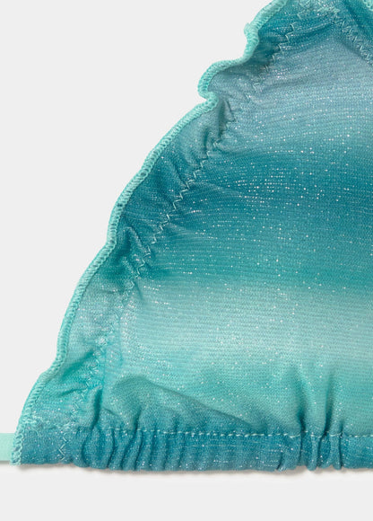 Ombre bikini set of 3 with ruffle