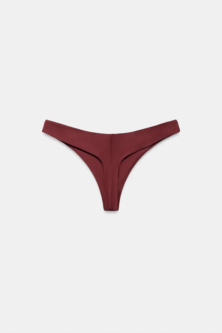 Ruched Chocolate Bikini Set, view 5 of 5
