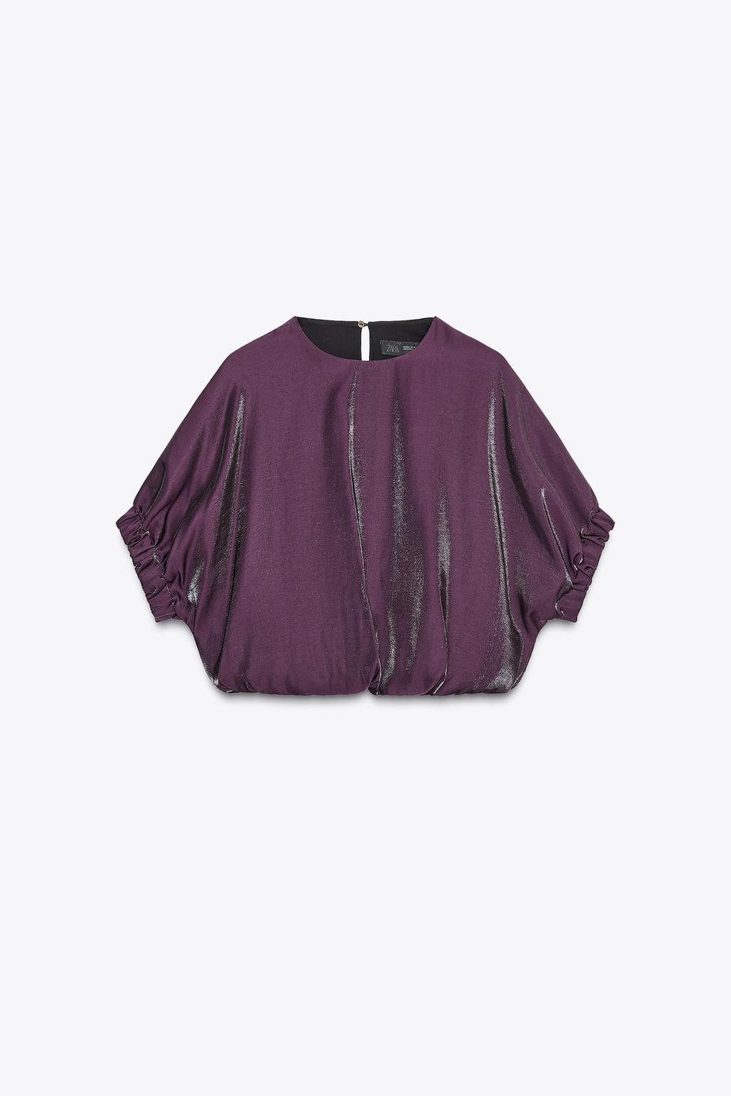 [A7] SATIN BALLOON TOP
