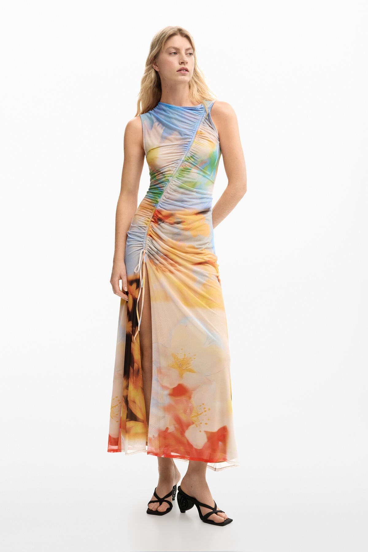 [D1] DRAPED LONG DRESS