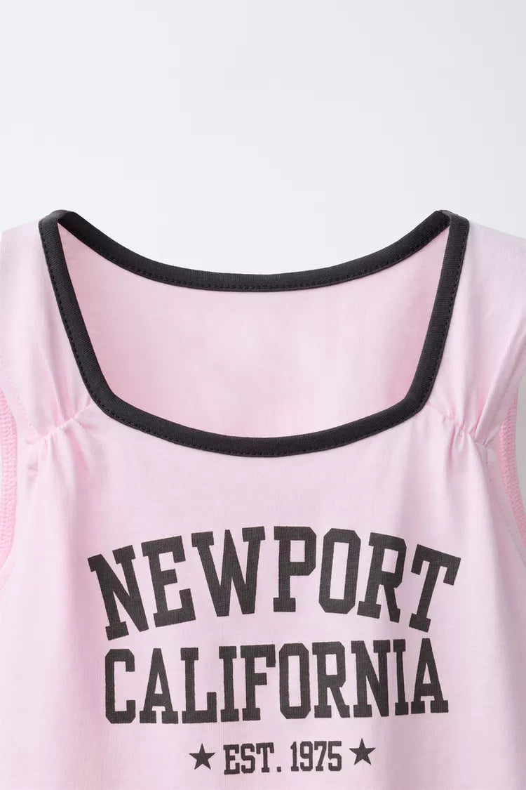 SLOGAN T-SHIRT WITH CONTRAST TRIMS