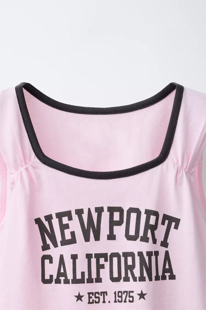 SLOGAN T-SHIRT WITH CONTRAST TRIMS