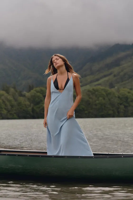 FLOWING DENIM DRESS