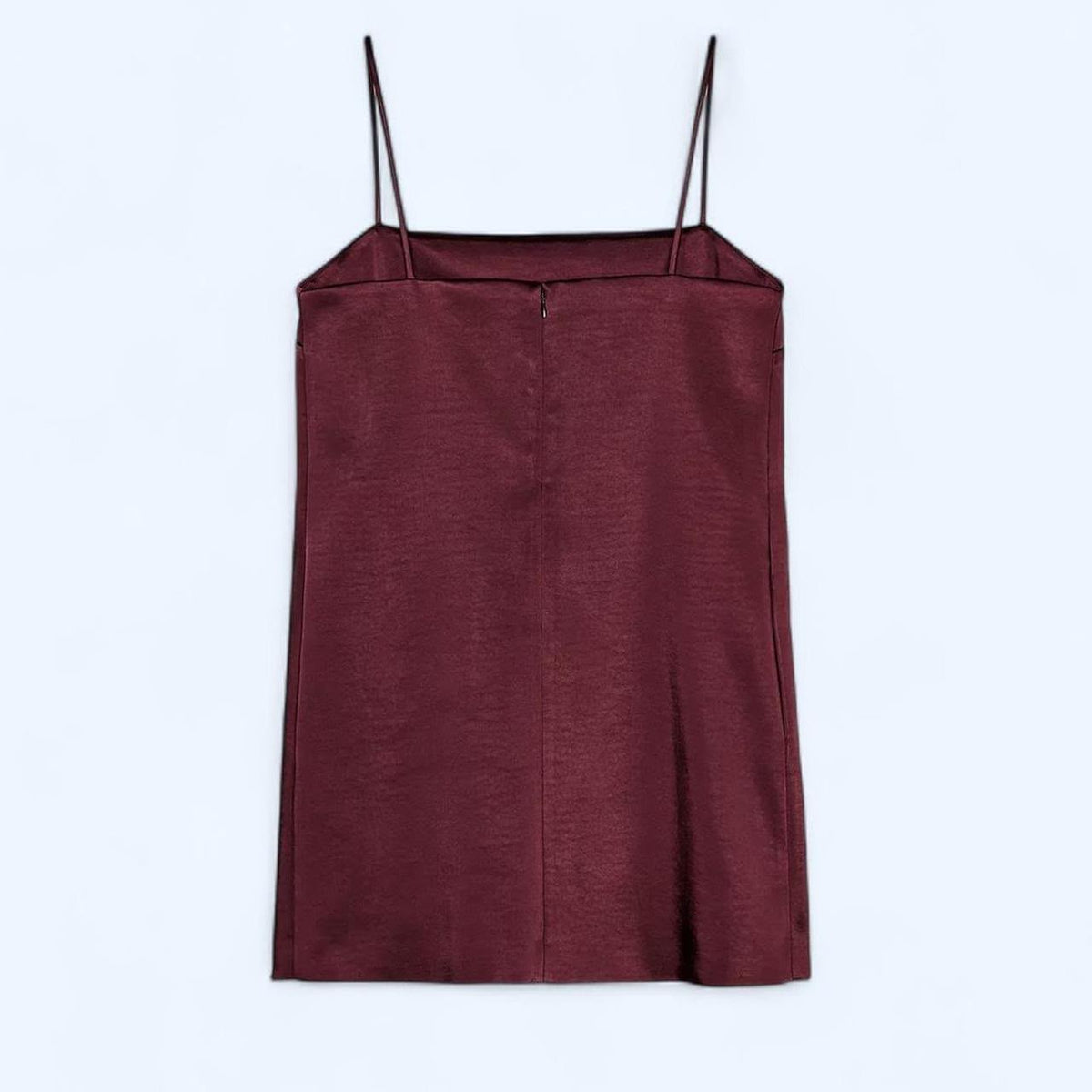 BURGUNDY HEAVY SATIN DRESS