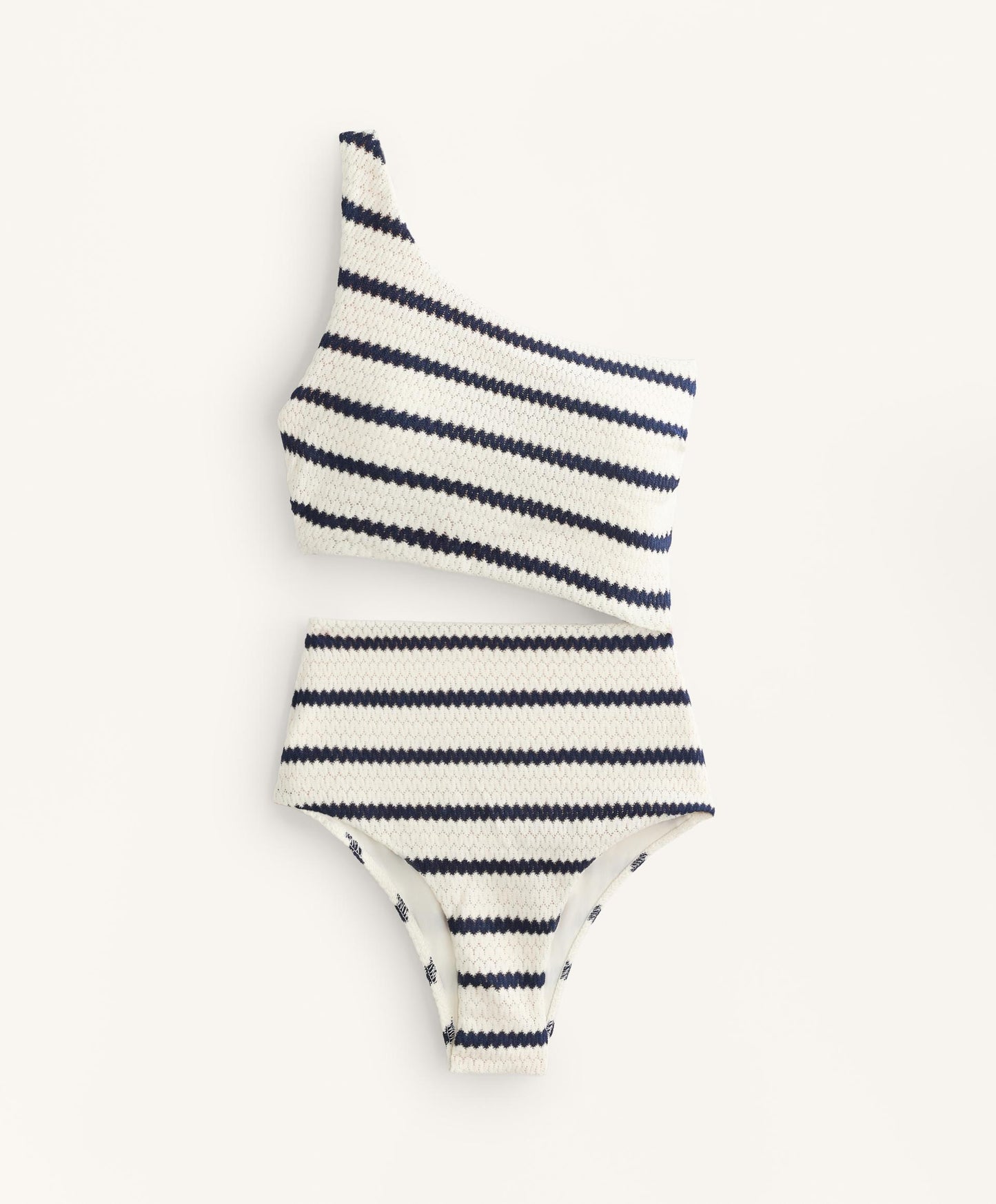 ASYMMETRIC STRIPED CROCHET TRIKINI