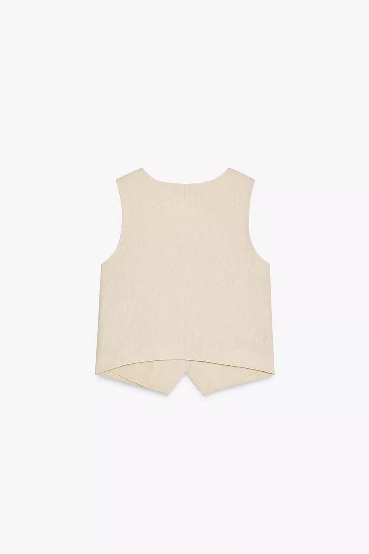 LINEN TAILORED WAISTCOAT