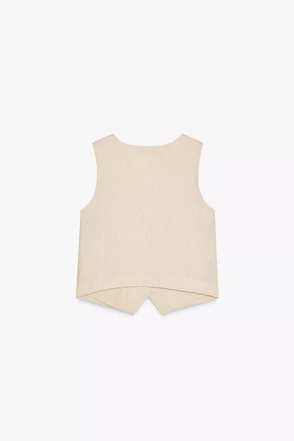 LINEN TAILORED WAISTCOAT