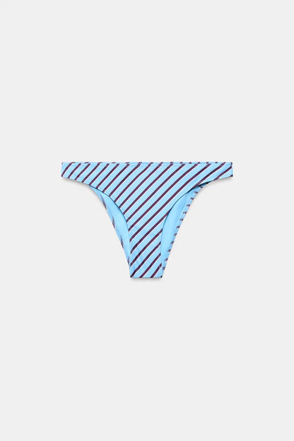STRIPED HALTER BIKINI SET