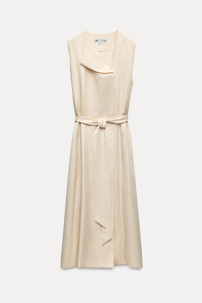 DRESS WITH PLEATED BACK ZW COLLECTION