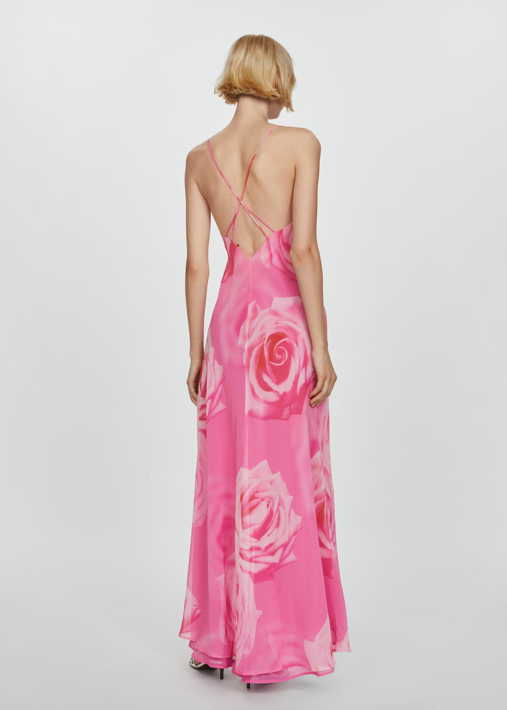 [B5] FLORAL DRESS WITH SLIT