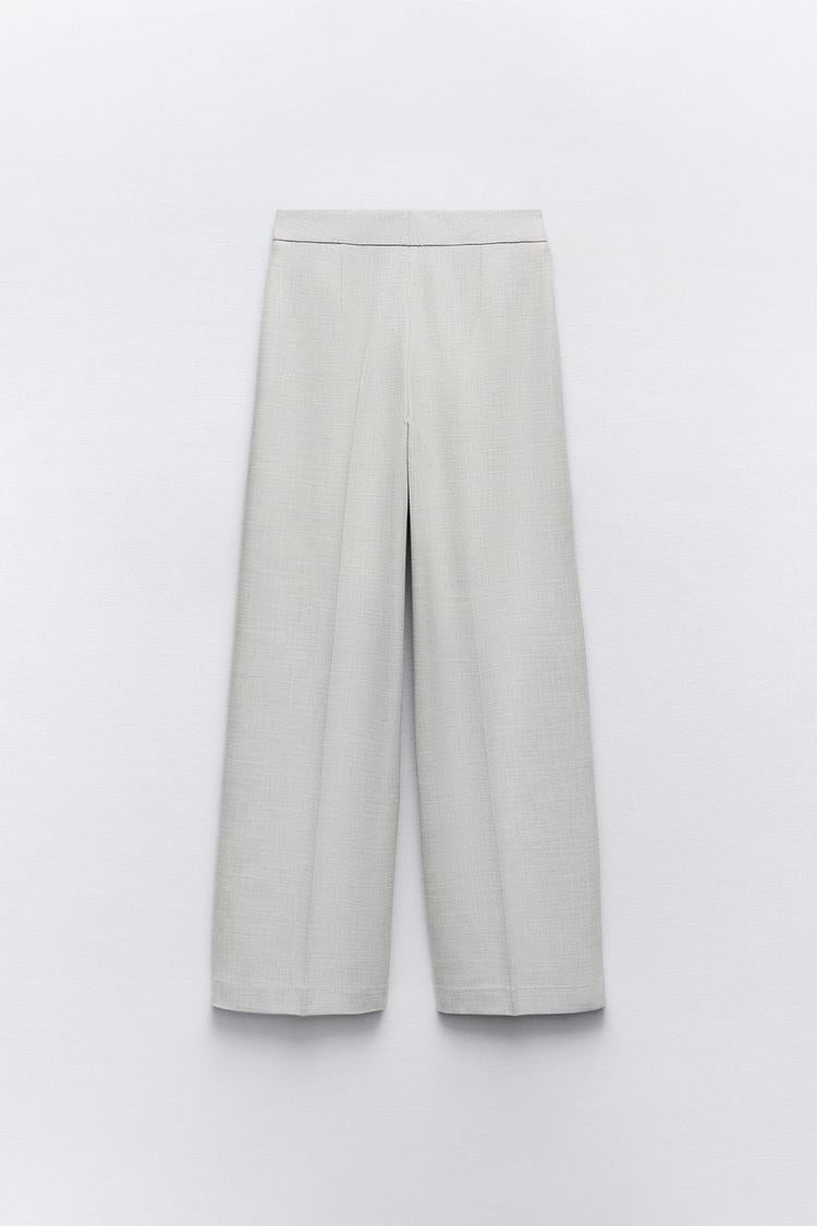 [X2] High-waisted straight-cut trousers