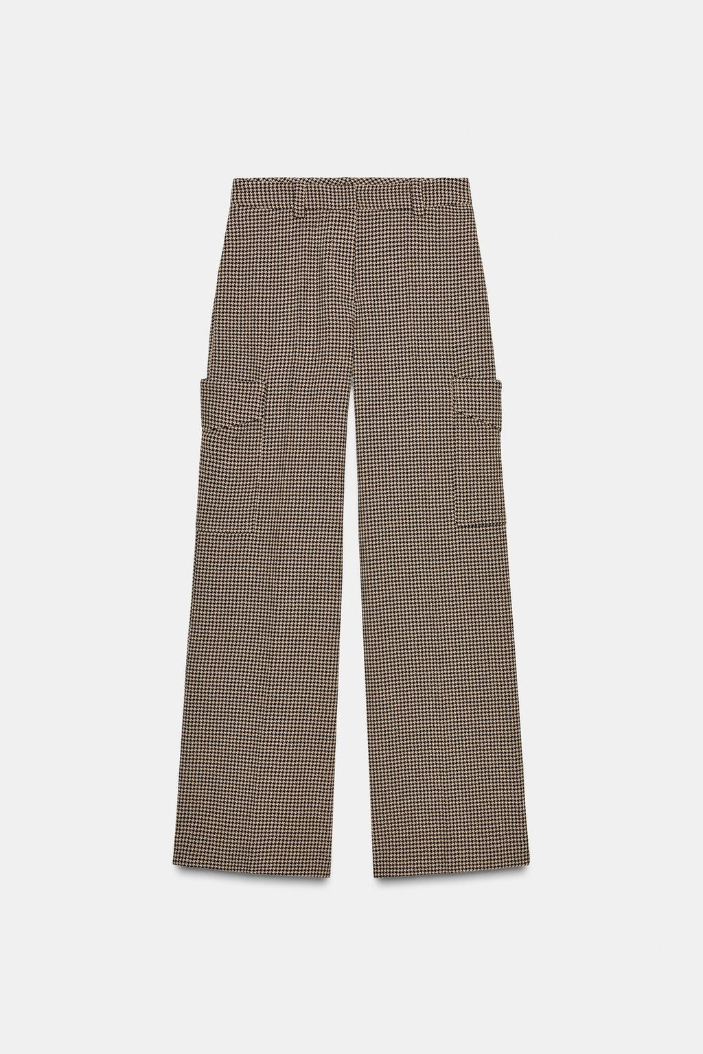 [X5] HOUNDSTOOTH CARGO PANTS