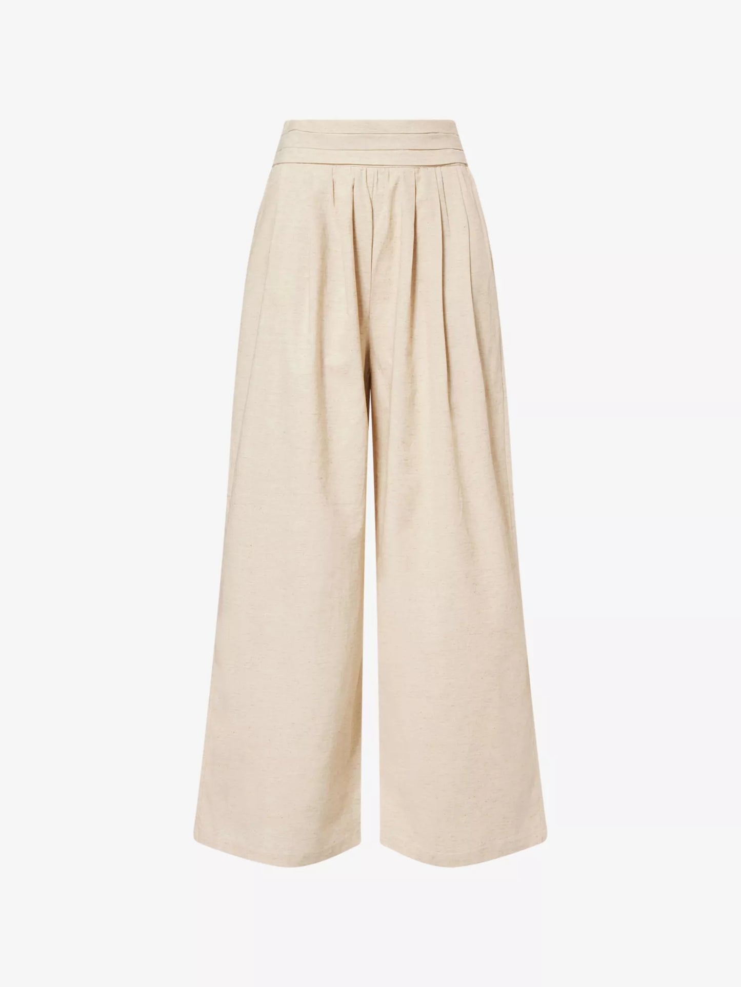 Milo Pleated Cotton and Linen Trousers