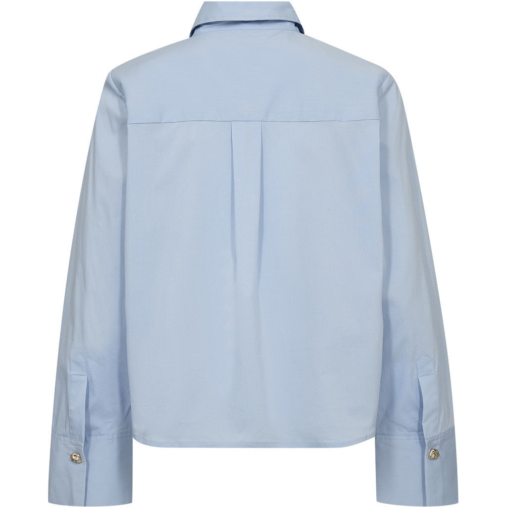 [A3] Cotton Poplin Shirt with Decorative Buttons
