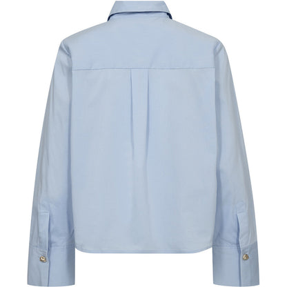 [A3] Cotton Poplin Shirt with Decorative Buttons