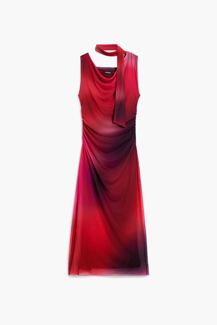 ASYMMETRIC DRAPED DRESS