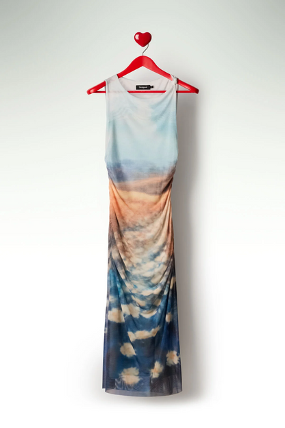 DRAPED WATERLILY DRESS