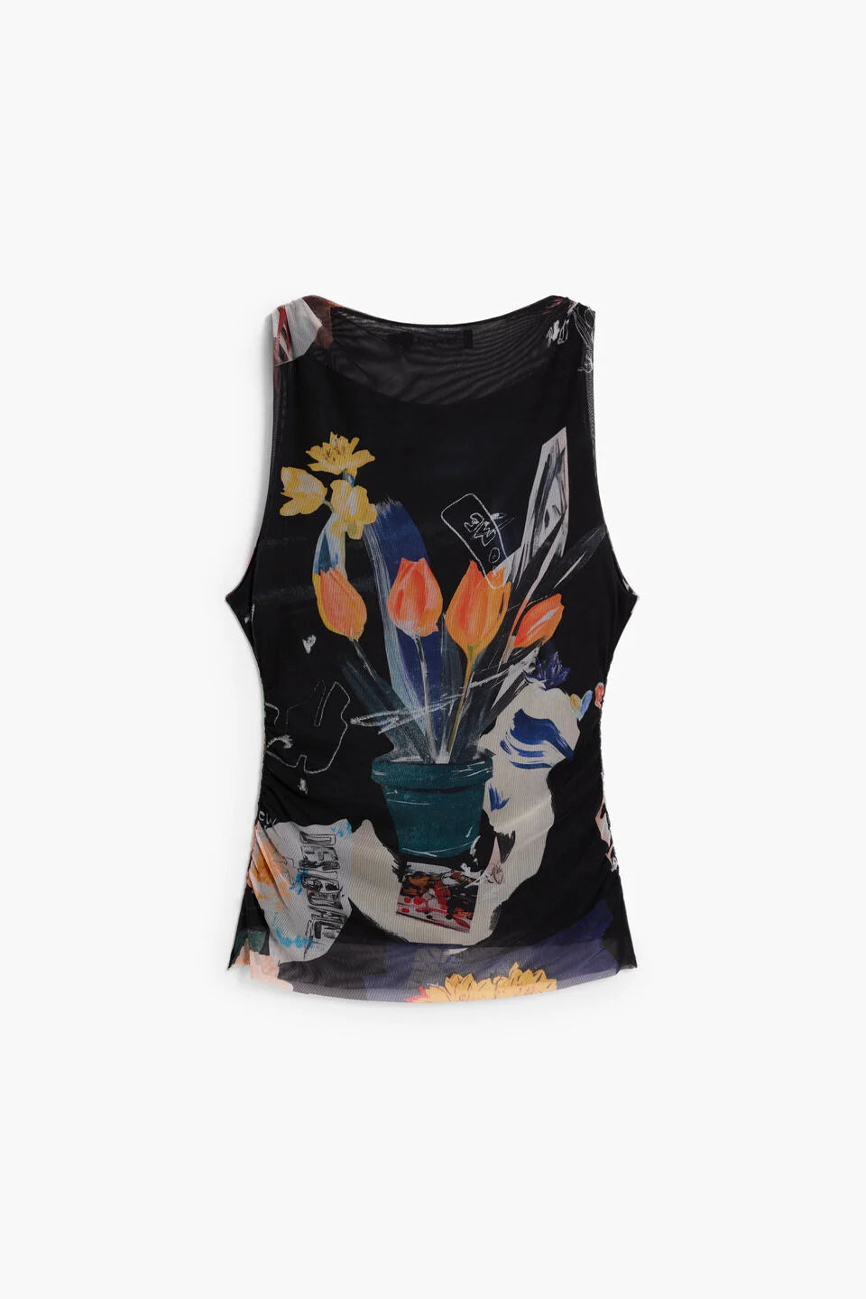 [D1]  T-SHIRT WITH FLOWERS
