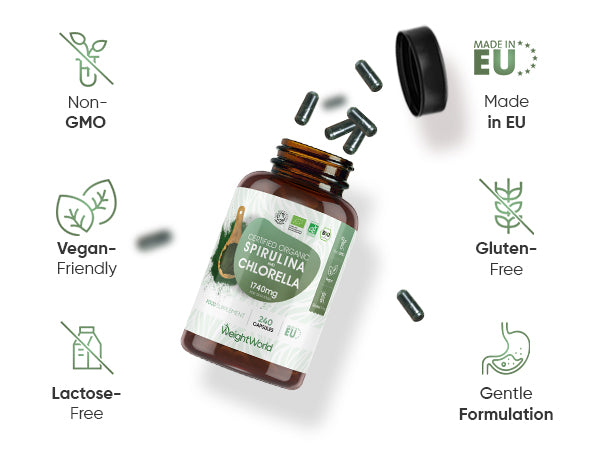 Organic spirulina chlorella