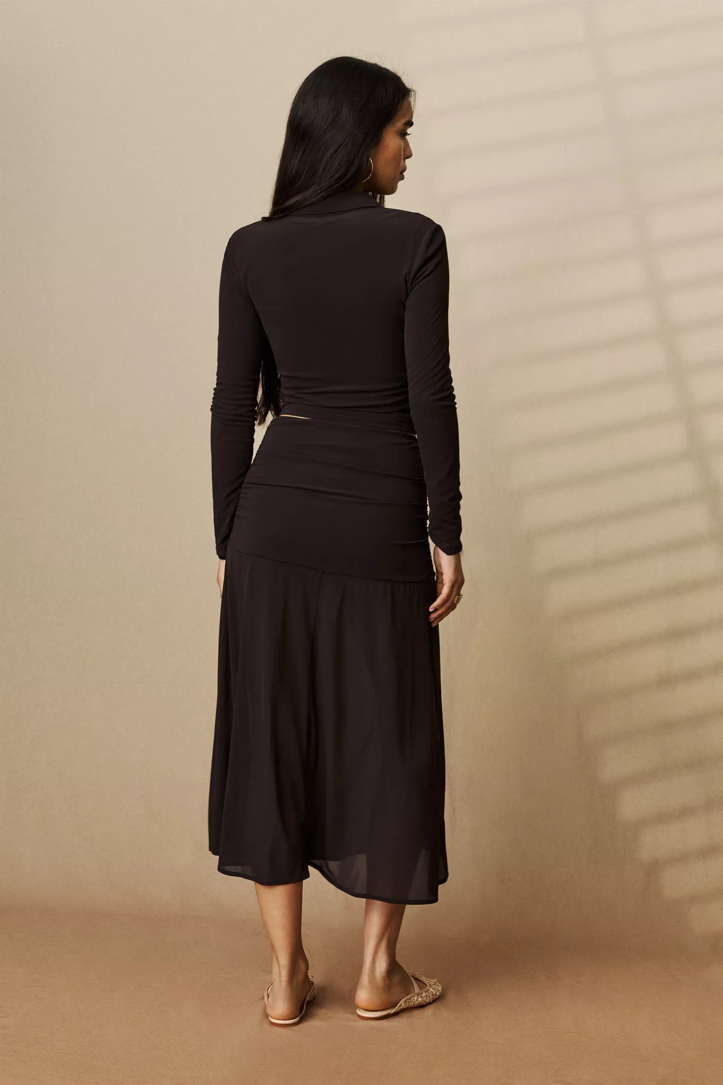 KNIT CARDIGAN AND MIDI DRESS SET