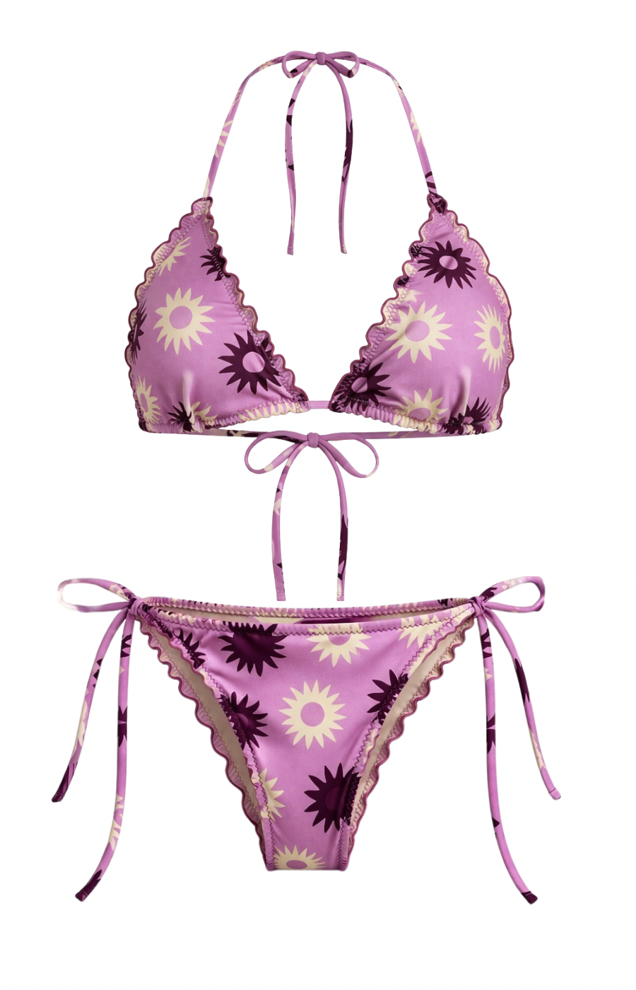 Textured Floral Bikini Set, view 5 of 8
