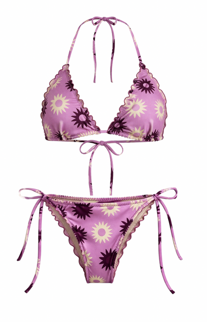 FLORAL TEXTURED BIKINI SET