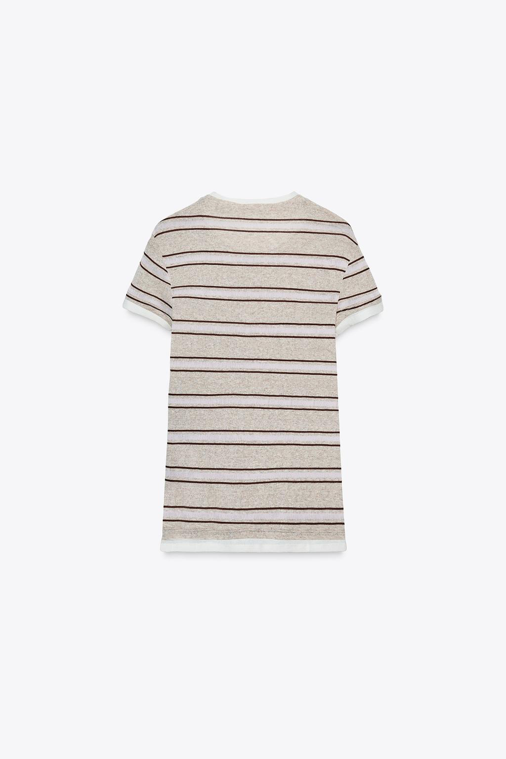 DOUBLE STRIPE CREW NECK T-SHIRT