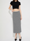 ABSTRACTPRINTED PENCIL MAXI SKIRT