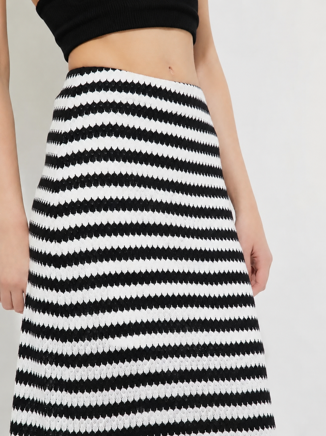 ABSTRACTPRINTED PENCIL MAXI SKIRT