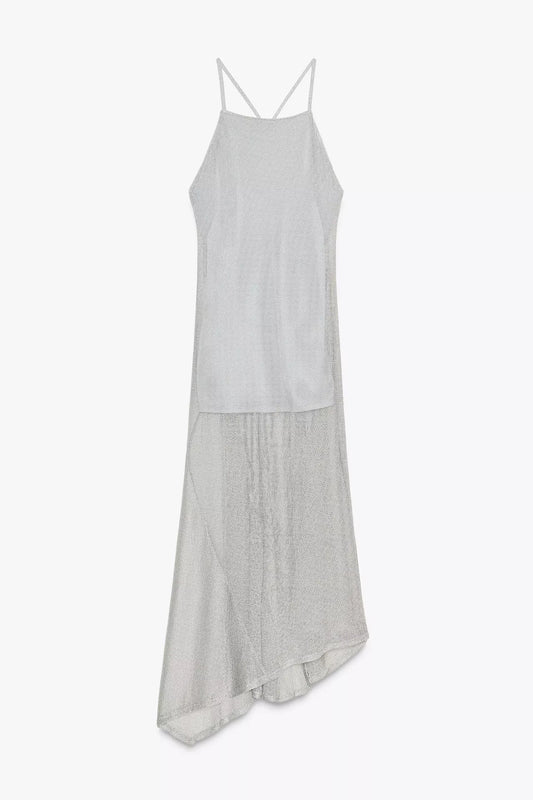 ROBE MIDI FIL MÉTALLISÉ