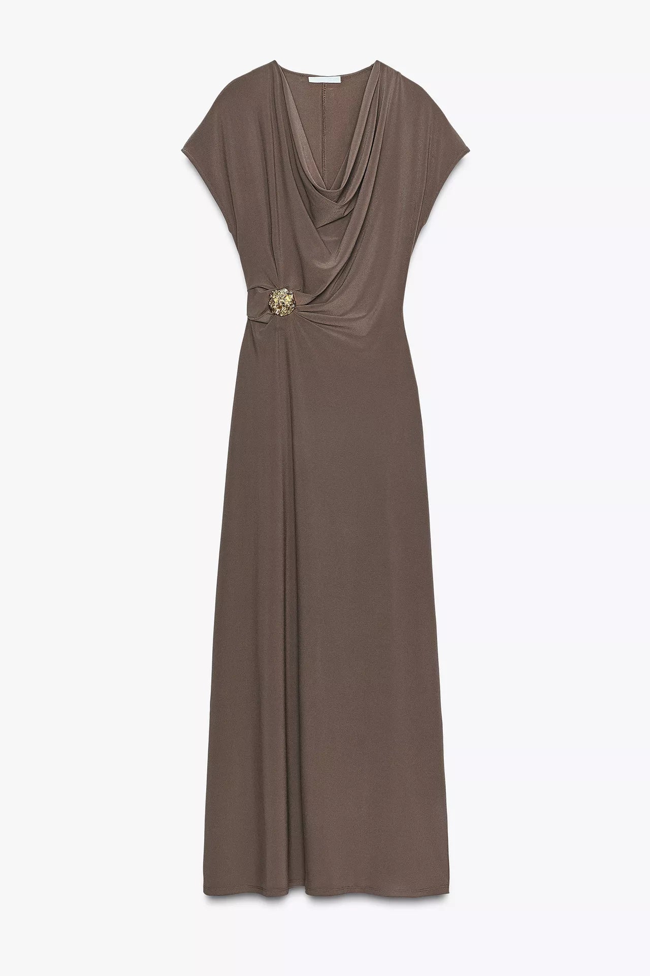 DRAPED DRESS WITH HARDWARE