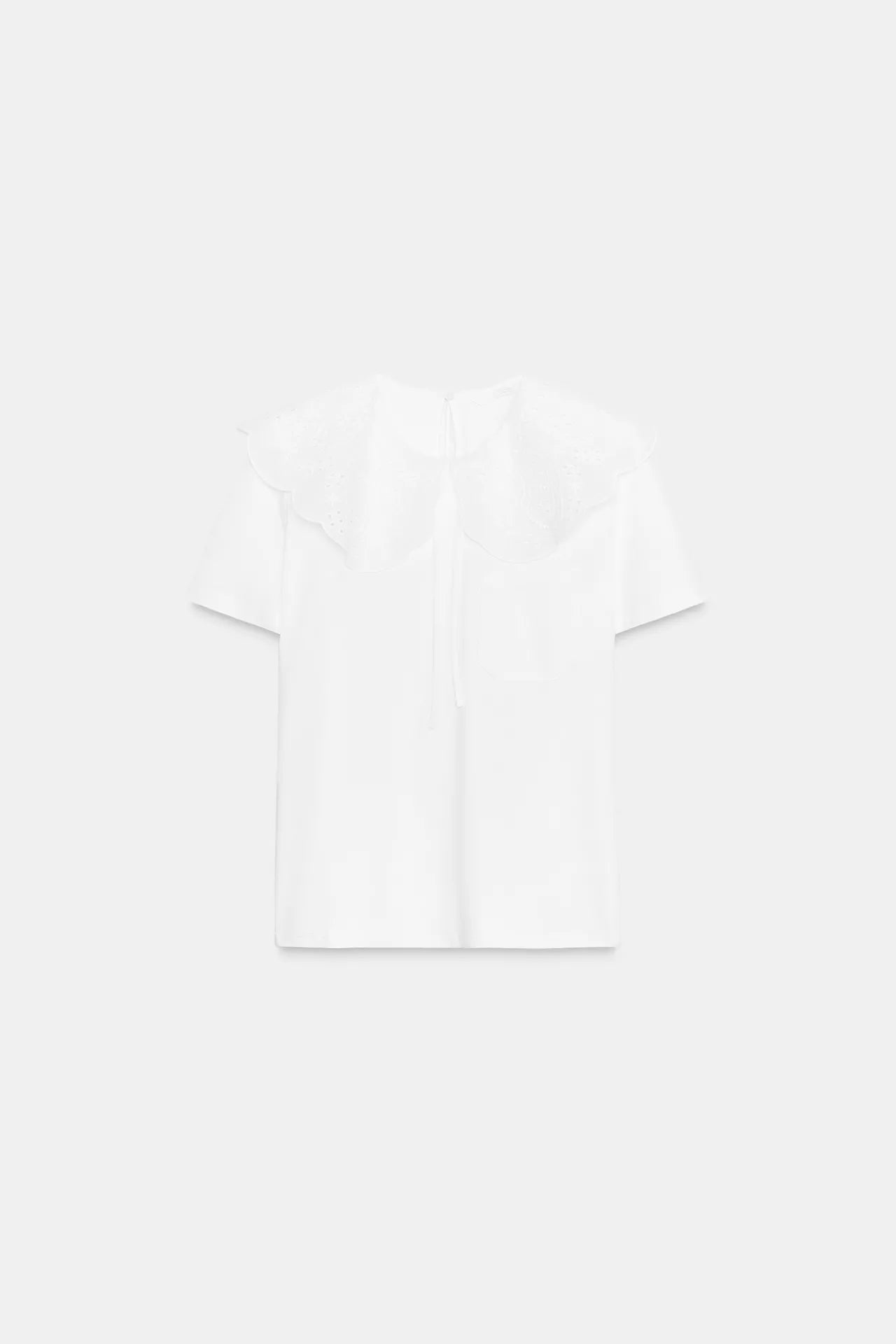 T-SHIRT COL CLAUDINE BRODÉ