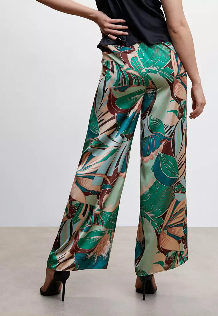 [X5] TROPICAL PRINT TROUSERS