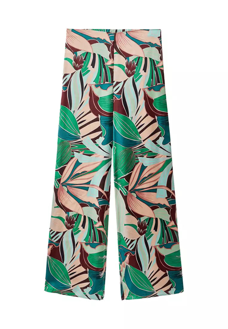 [X5] TROPICAL PRINT TROUSERS